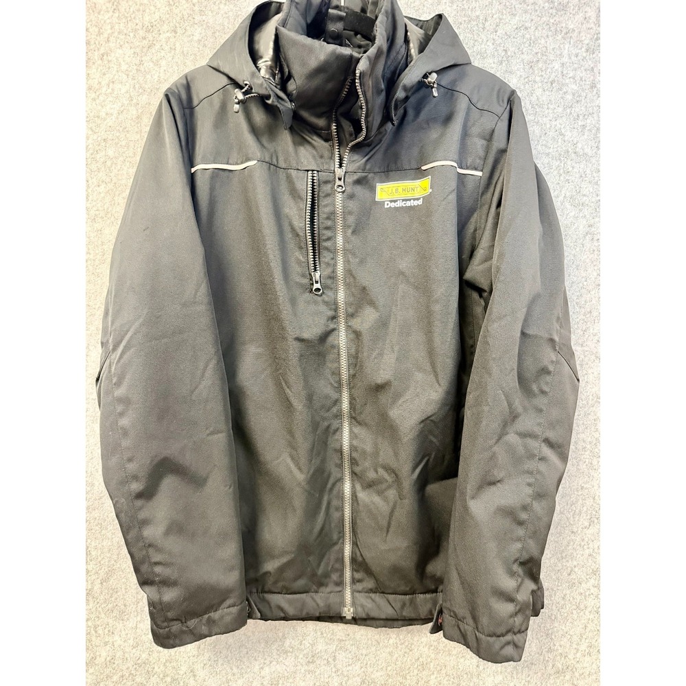 Elevate Black Softshell Work Jacket J.B. Hunt Dedicated Branded Size L‎